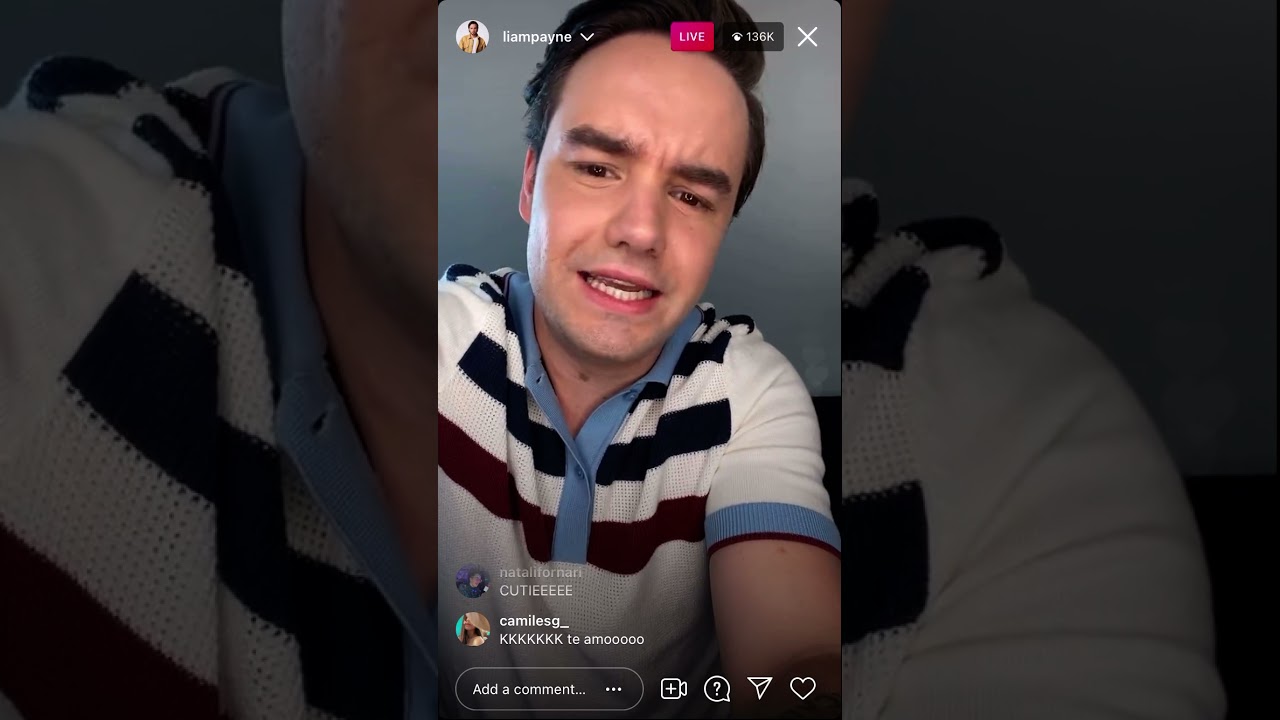 Liam Payne Instagram live stream// April 18, 2021