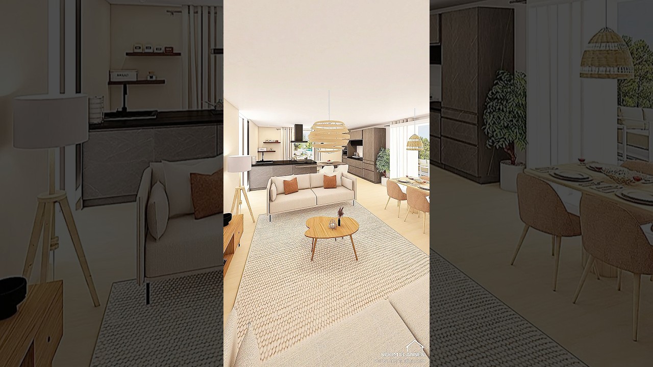 ✨Am&eacute;nagement salon salle &agrave; manger cuisine✨ #salon #renovation #amenagement #decorationinterieur