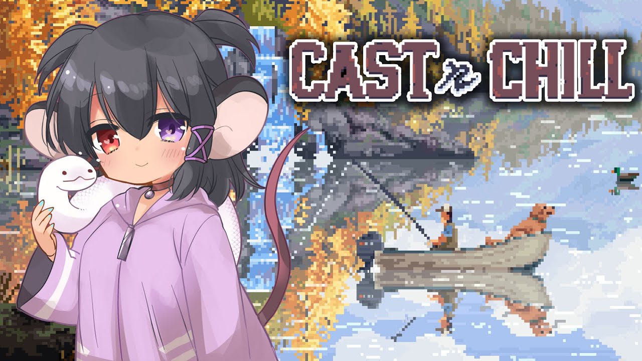 【Cast n Chill】This rat is always fishing 🐀🐍夜のチルい釣りゲームをする