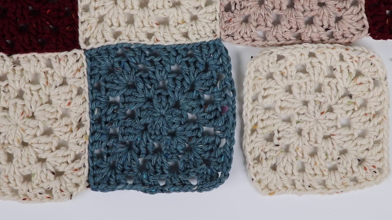 코바늘 블랭킷 모티브 그래니 스퀘어 연결하는 방법 : How to join crochet granny squares tutorial