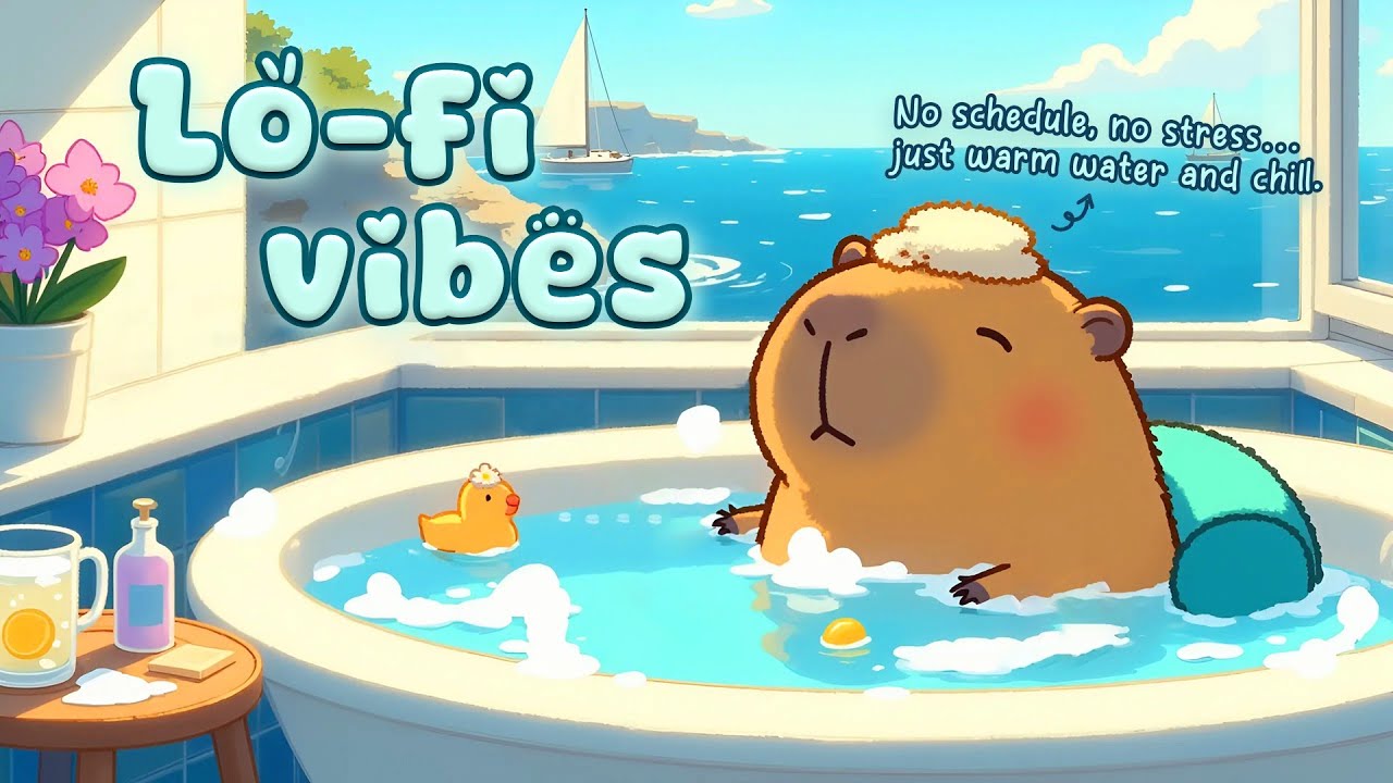 Capybara Bath Time 🛀  Lo fi to Clear Your Mind