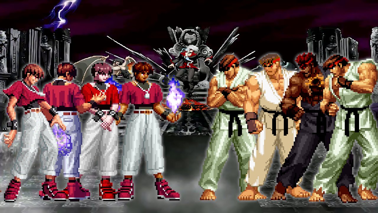 [KOF Mugen] Orochi Chris Team vs Ryu Team
