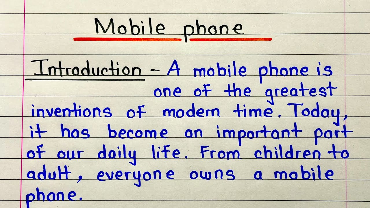 Essay on mobile phone in English | Mobile phone essay in English 
