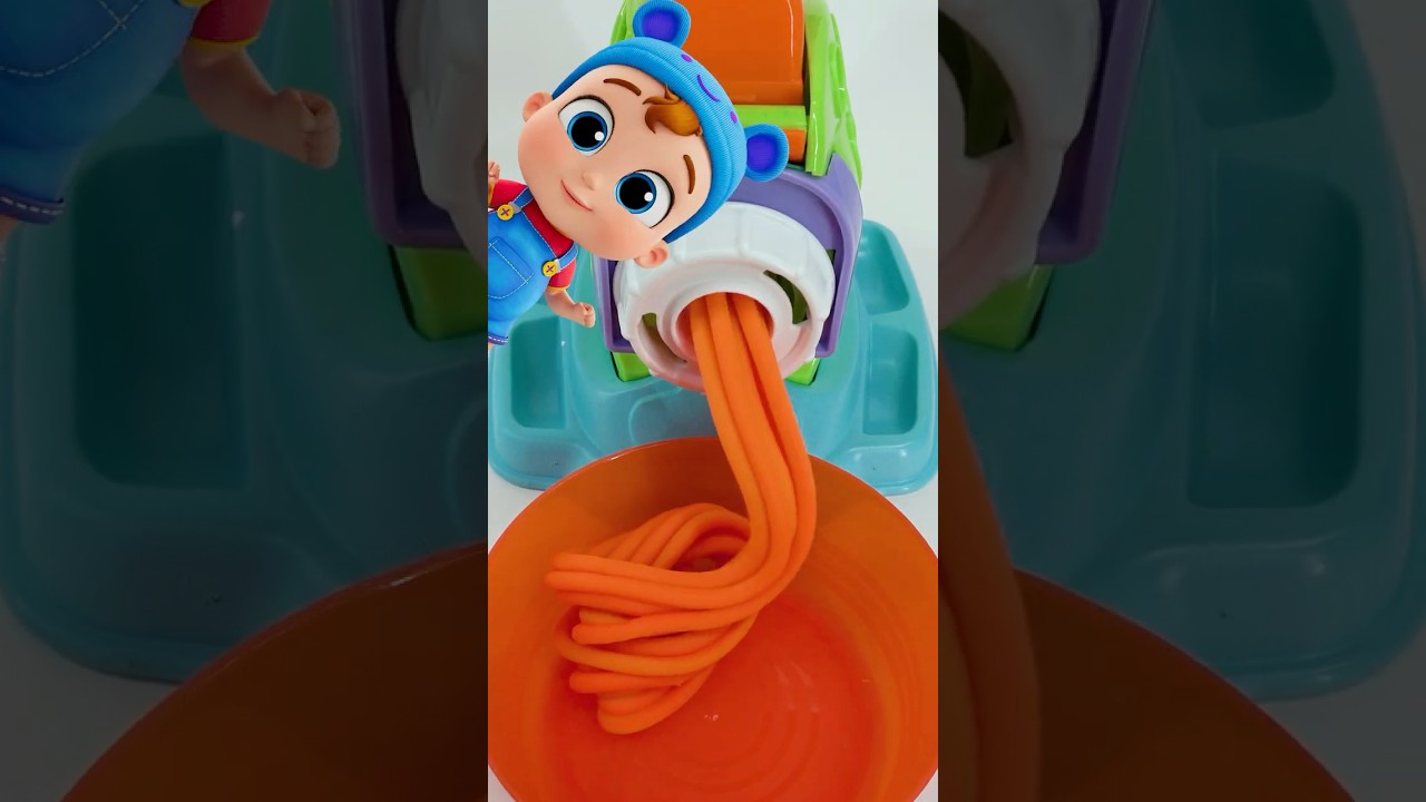Play-Doh PASTA! 🍝 Rainbow Cookery Class with Little Angel #shorts #cooking