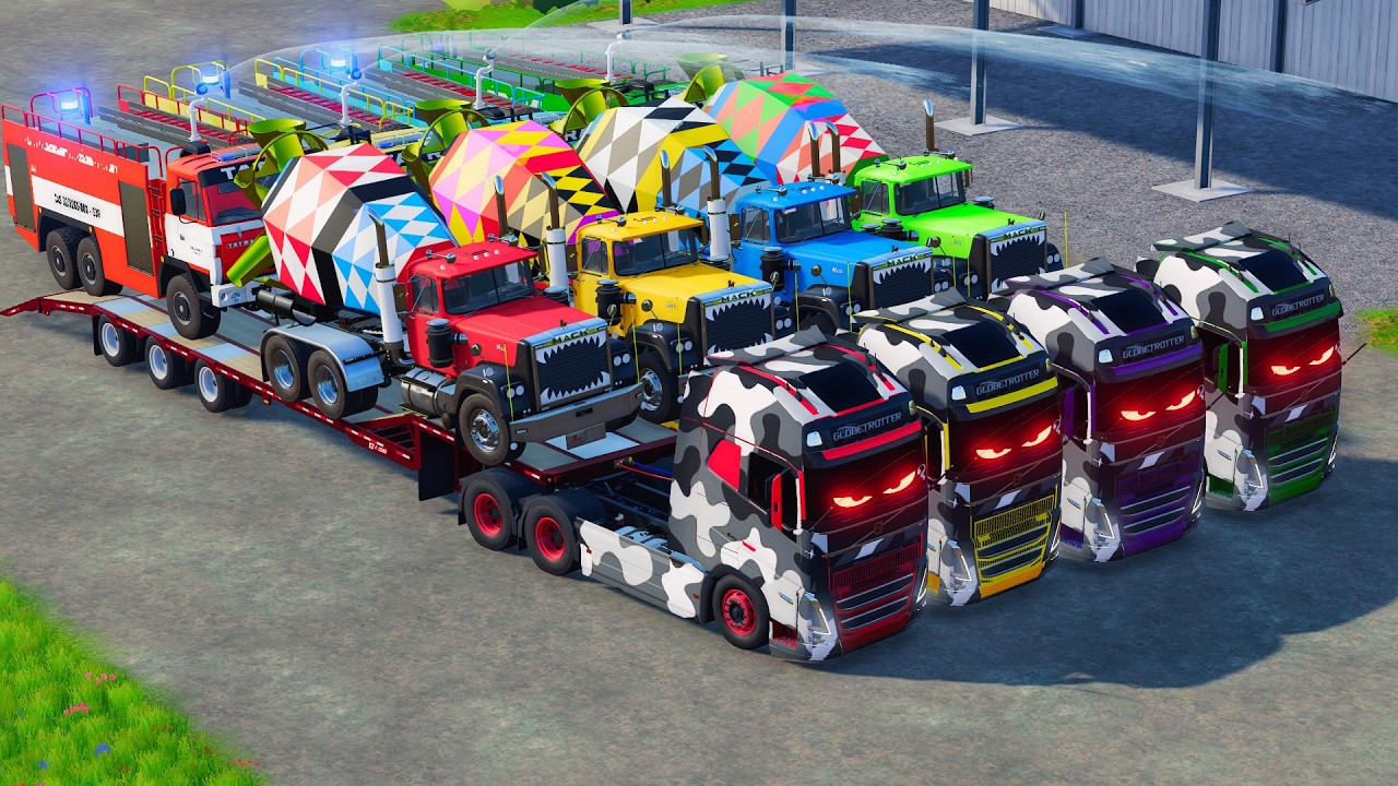 Transporting American Giant Trucks on a Crazy Mission! 🚛  Farming Simulator 22 #189