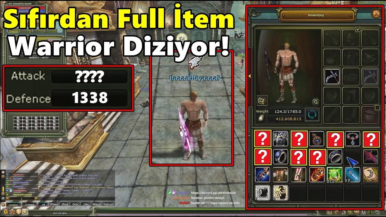 Bahtiyar - Sıfırdan Full İtem Warrior Char Dizip | Yeni Charını Tanıtıyor! | Knight Online