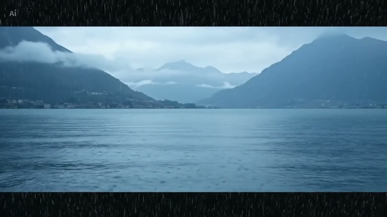 Sleep Like a Baby with Cozy Rain Sounds | 4K Italian Lake Ambience for Deep Sleep