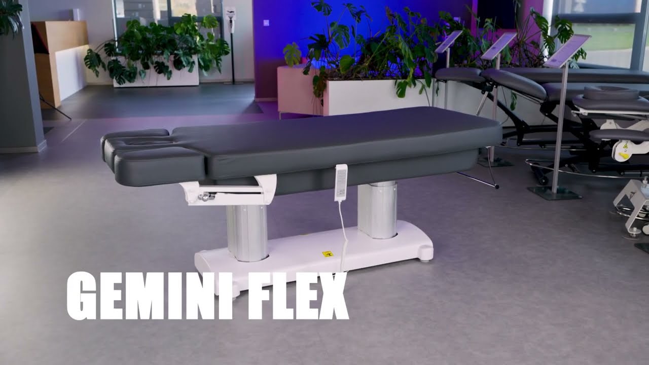 Gemini Flex - multifunctional electric treatment table with heated tabletop built-in