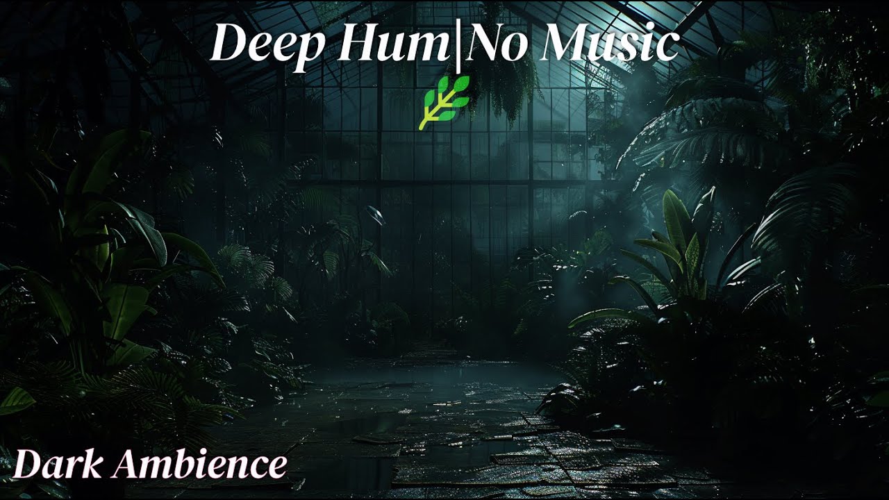 Dark Botanical Greenhouse 🌿 | Deep Hum (No Music) | 3 Hours