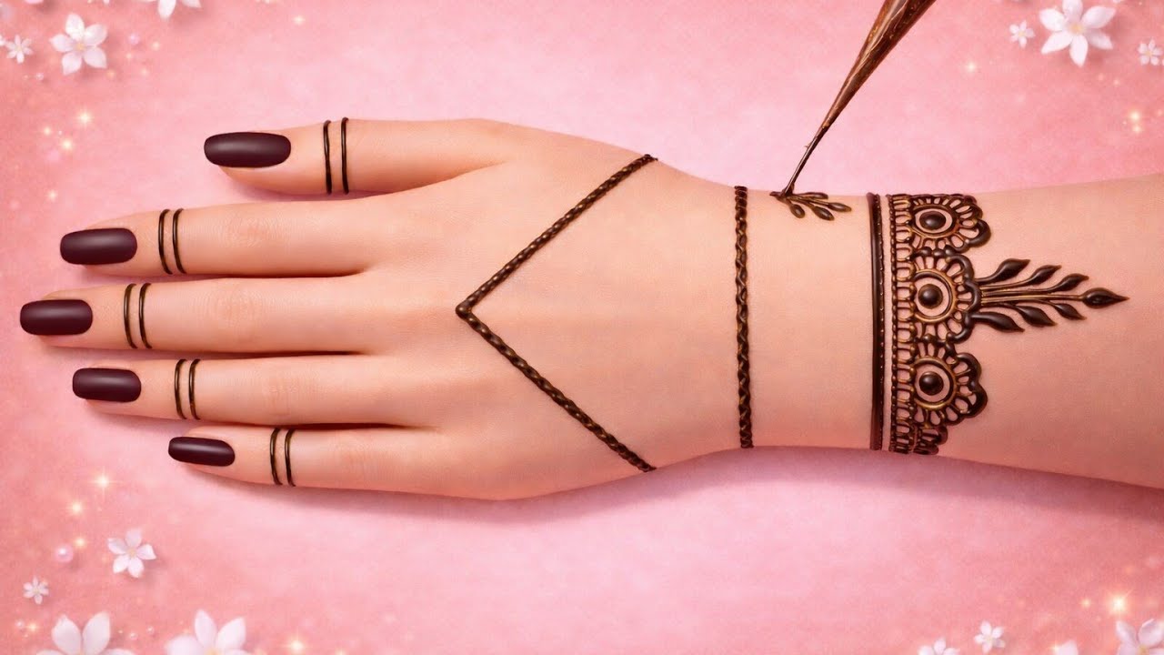 Very unique style bridal mehndi design for back hand | new easy mehndi design 2026 | mehndi designs