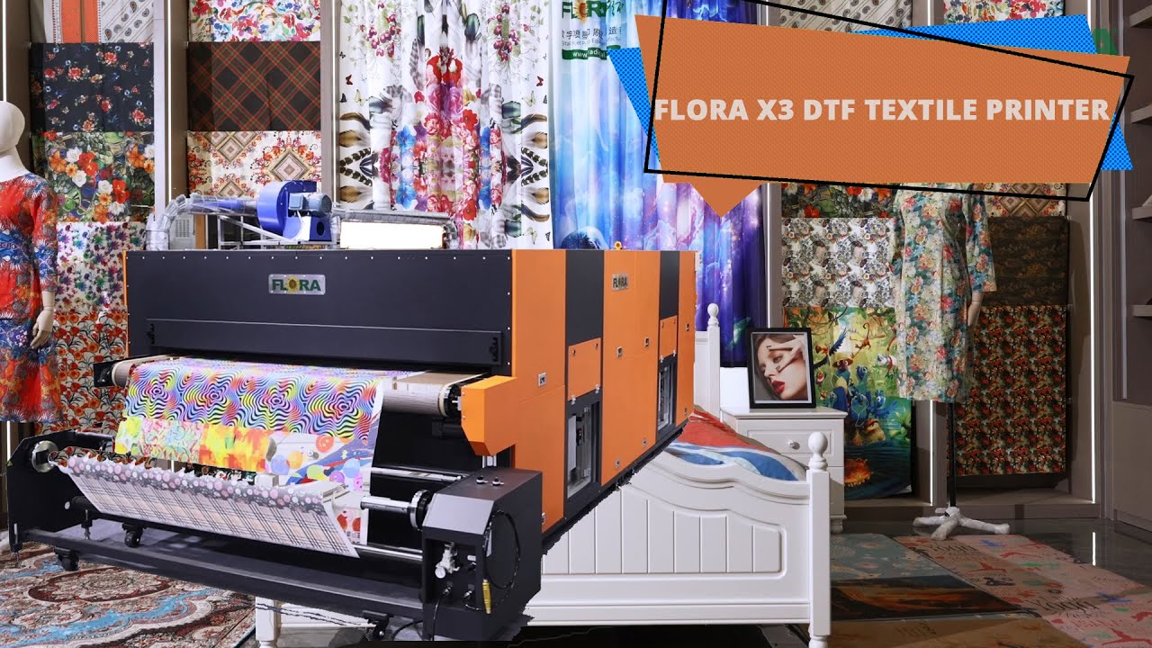 FLORA X3  DTF Textile Direct to Fabric Inkjet High speed Digital Fabric Printer Machine | Overview