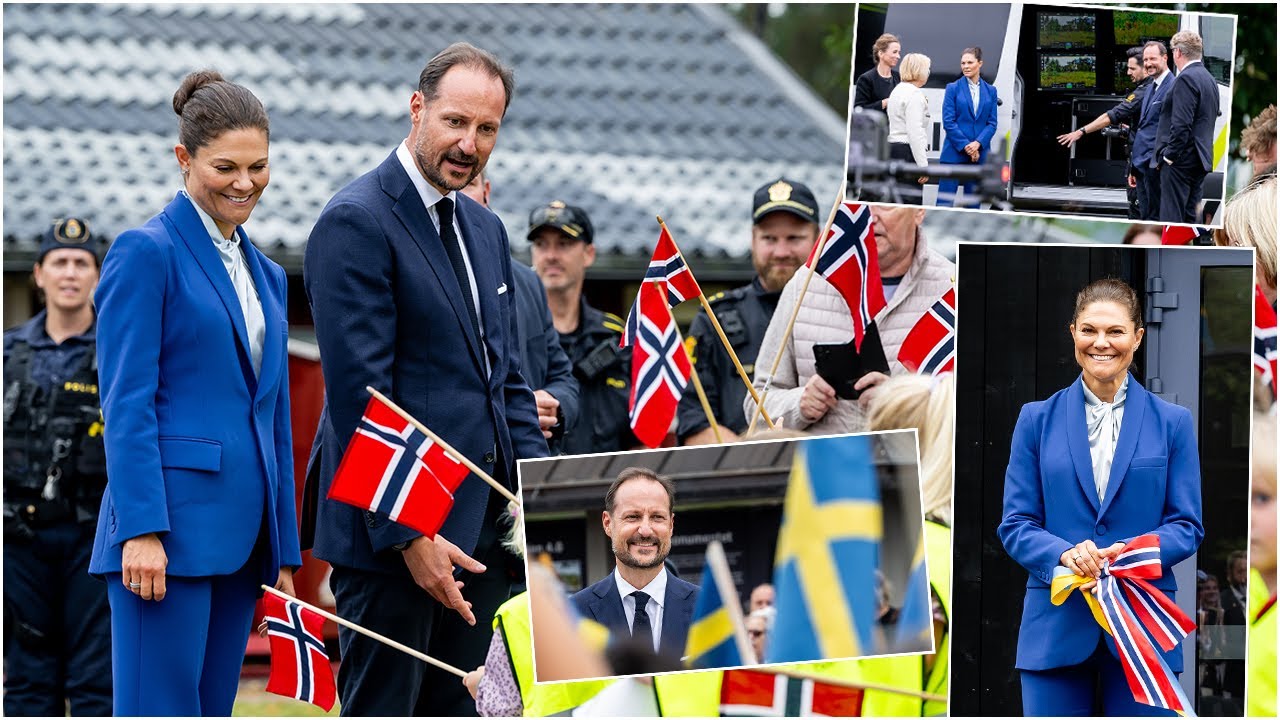 Crown Princess Victoria and Crown Prince Haakon at inauguration of new police station