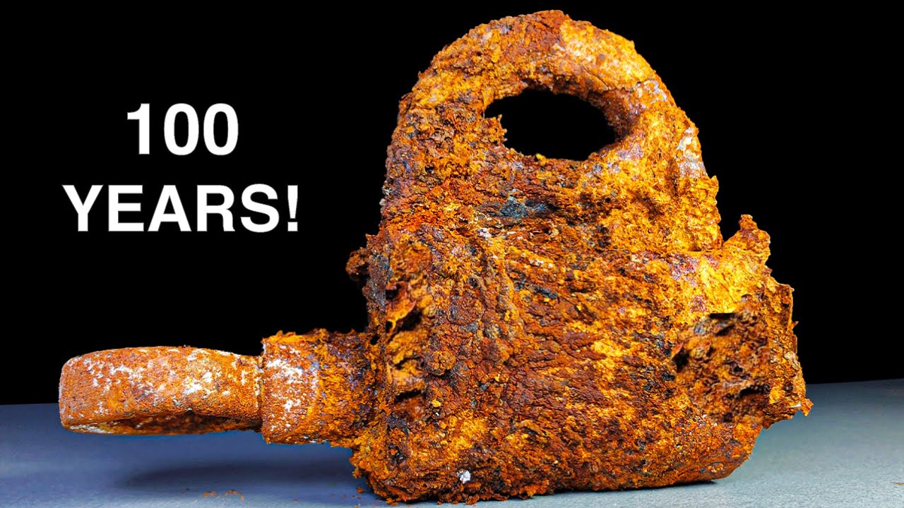 100 Years Underground! Rusty Antique PadLock Restoration