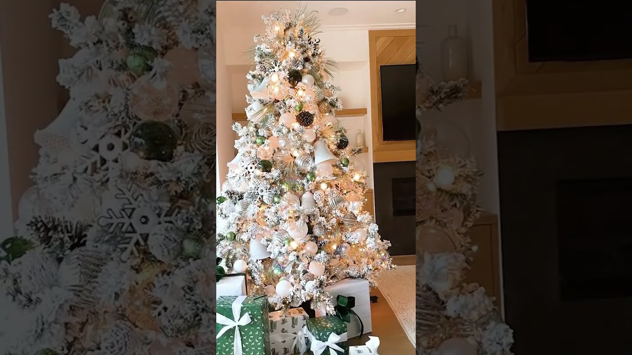 Beautiful Flocked CHRISTMAS TREE