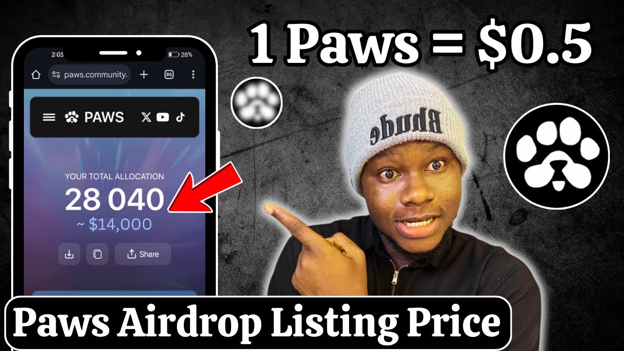 Paws Airdrop Listing Price Revealed ~ I'm Making $14000 Easy!