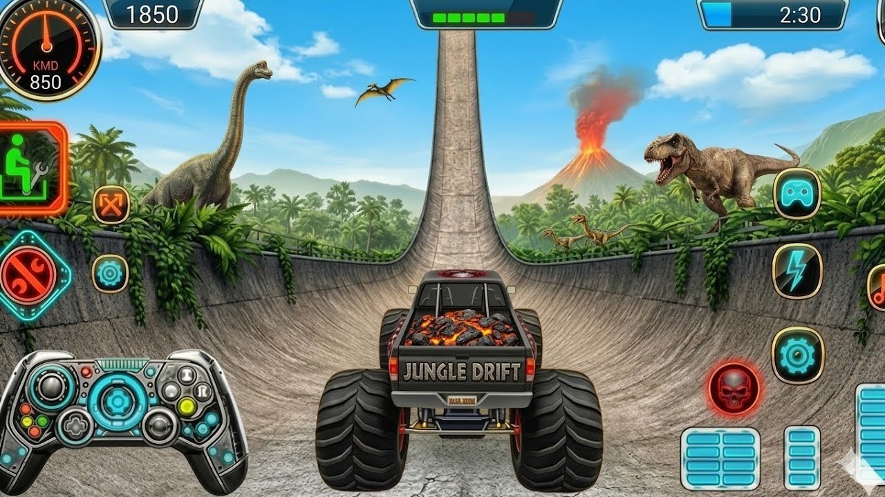 Mega Ramp Madness: Impossible Monster Truck Racing