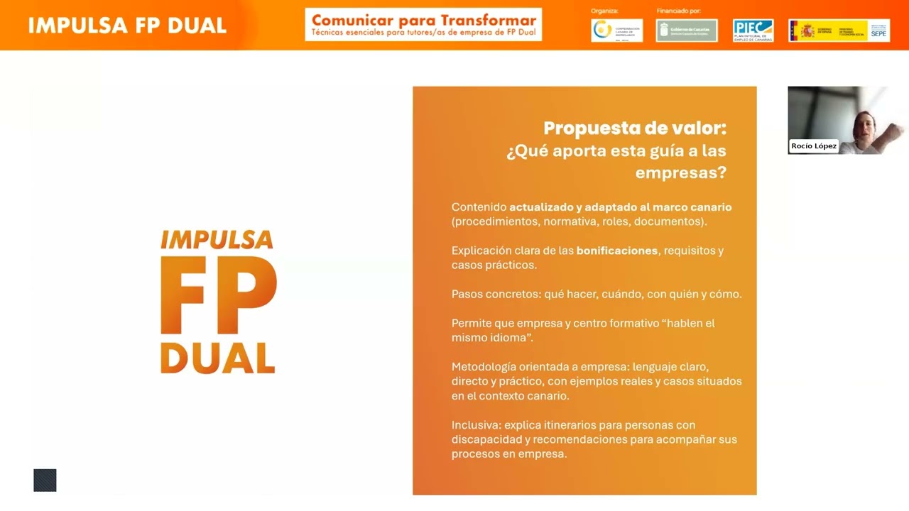 Webinar FPDual: Comunicar para transformar: técnicas esenciales para tutores/as de empresa de FPDual