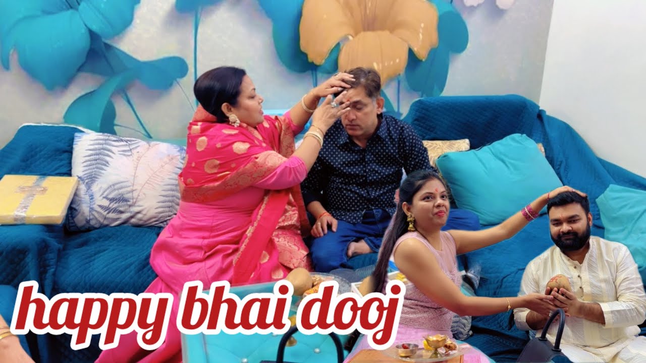 bhai dooj celebrations 🎉/ happy bhai dooj 🌹