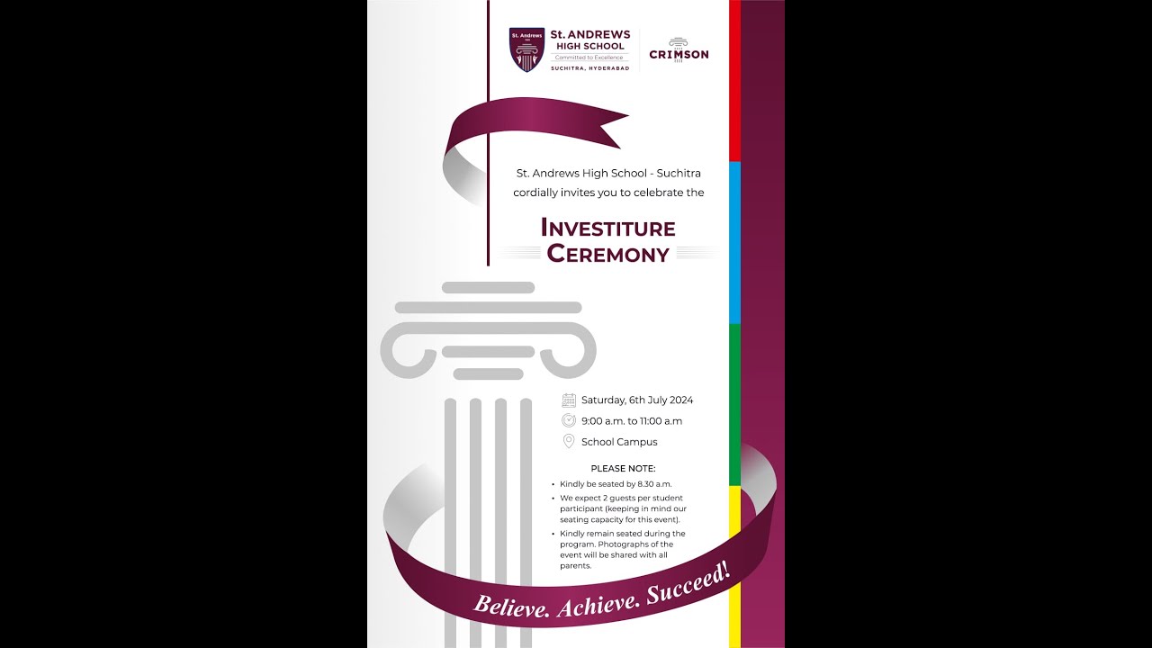 Live : Investiture Ceremony | St. Andrews High School - Suchitra
