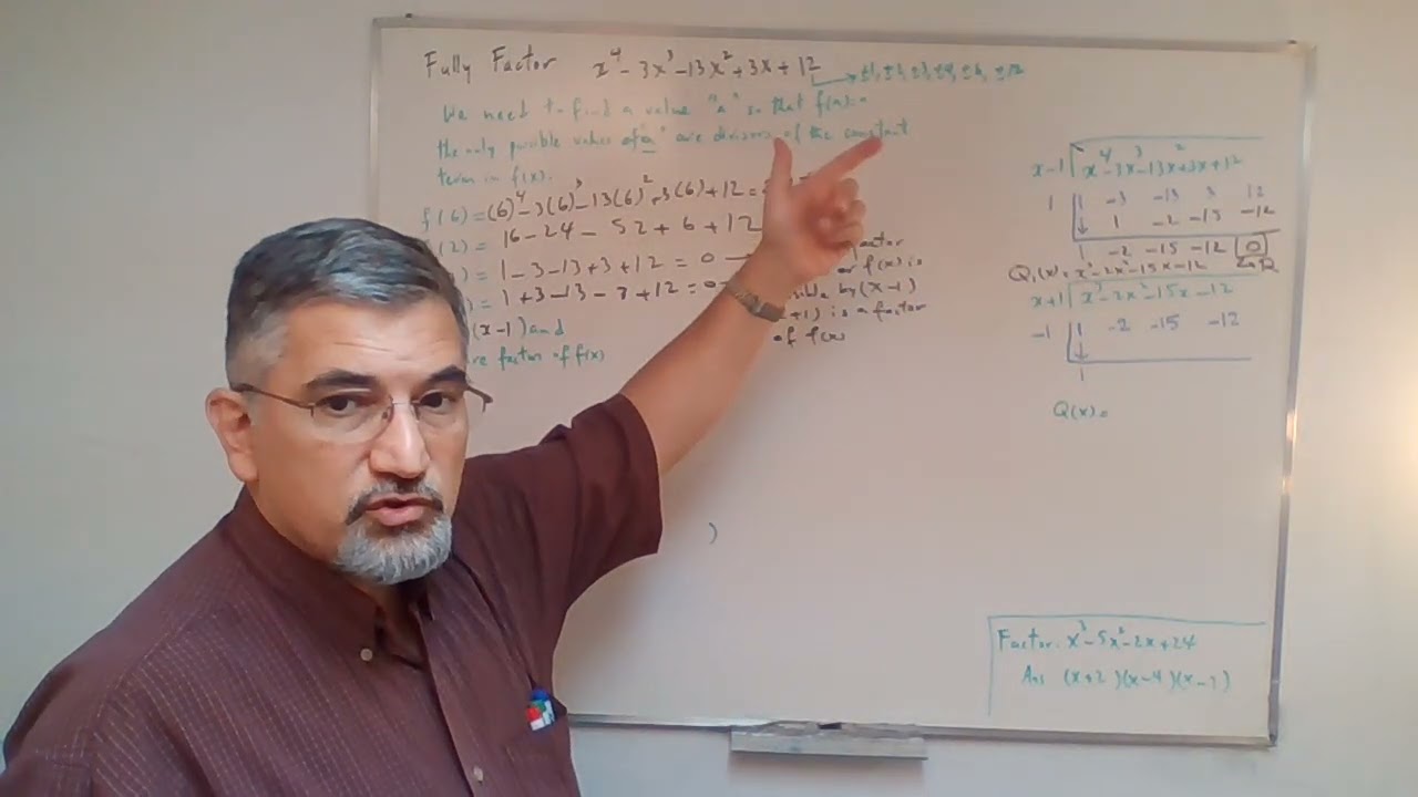 Chapter 3 - Polynomial Functions: Factor Theorem - Example-Section 6B | MHF4U1 - Advanced Functions