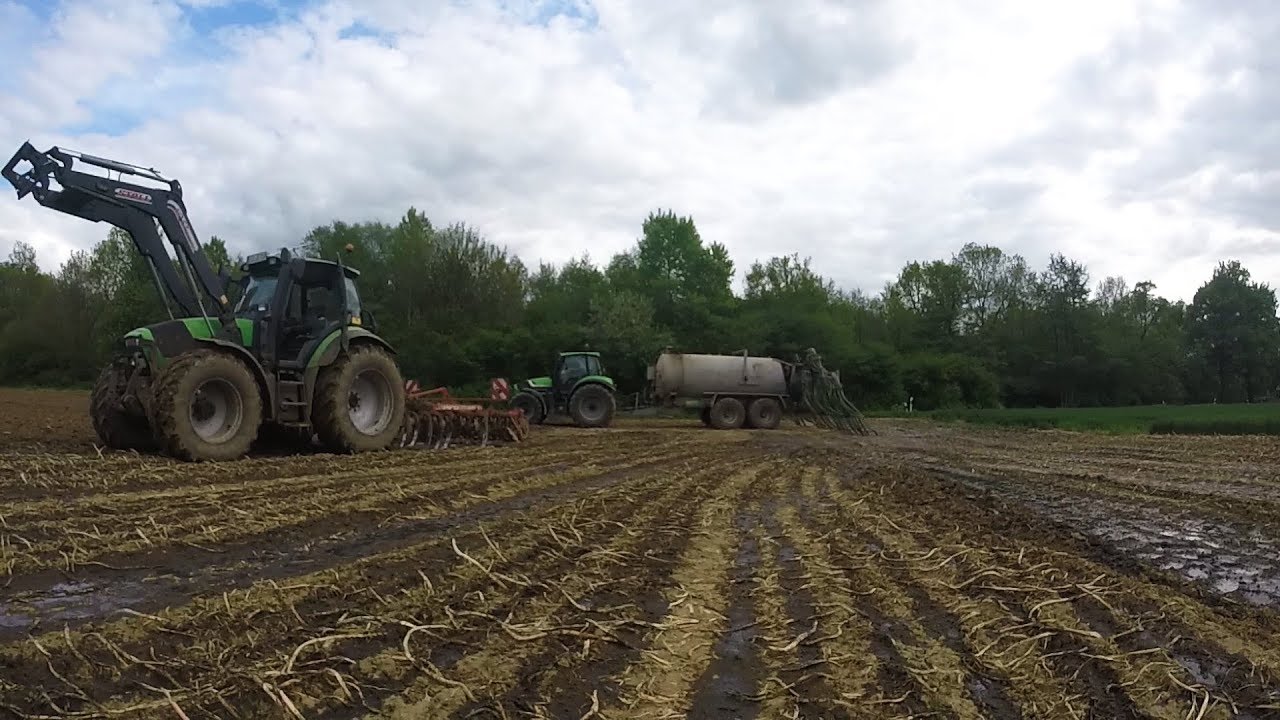 Gülle ausbringen mit Deutz 2018