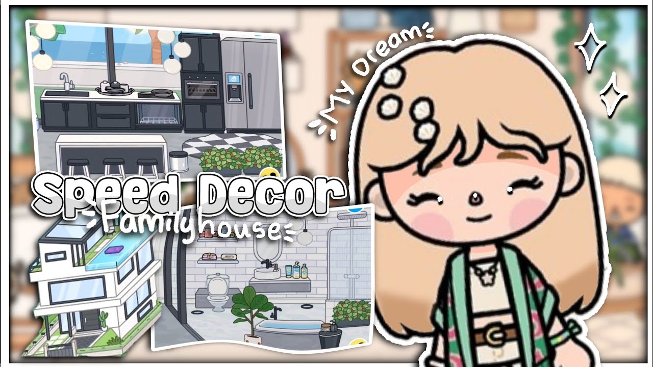 SPEED DECORATING || MY OWN FAMILY DREAM HOUSE || TOCA BOCA