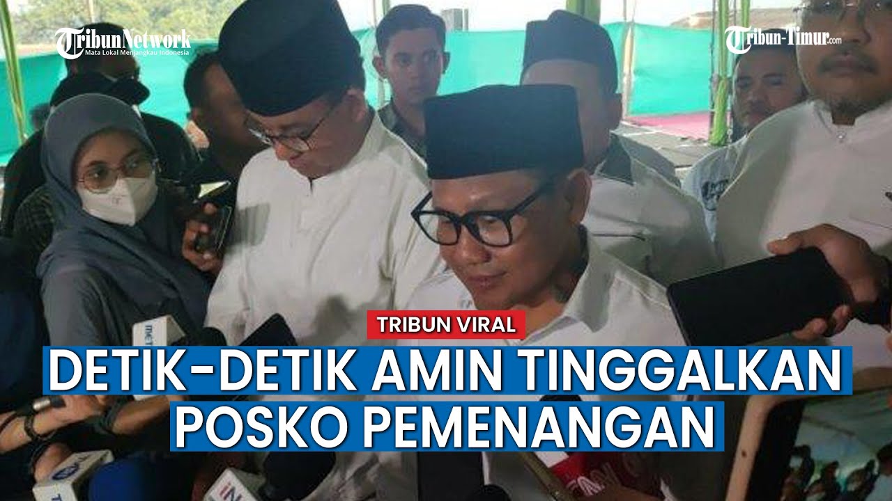 Diteriaki Para Relawan Paslon 01, Detik-detik Anies-Cak Imin Tinggalkan Posko Pemenangan