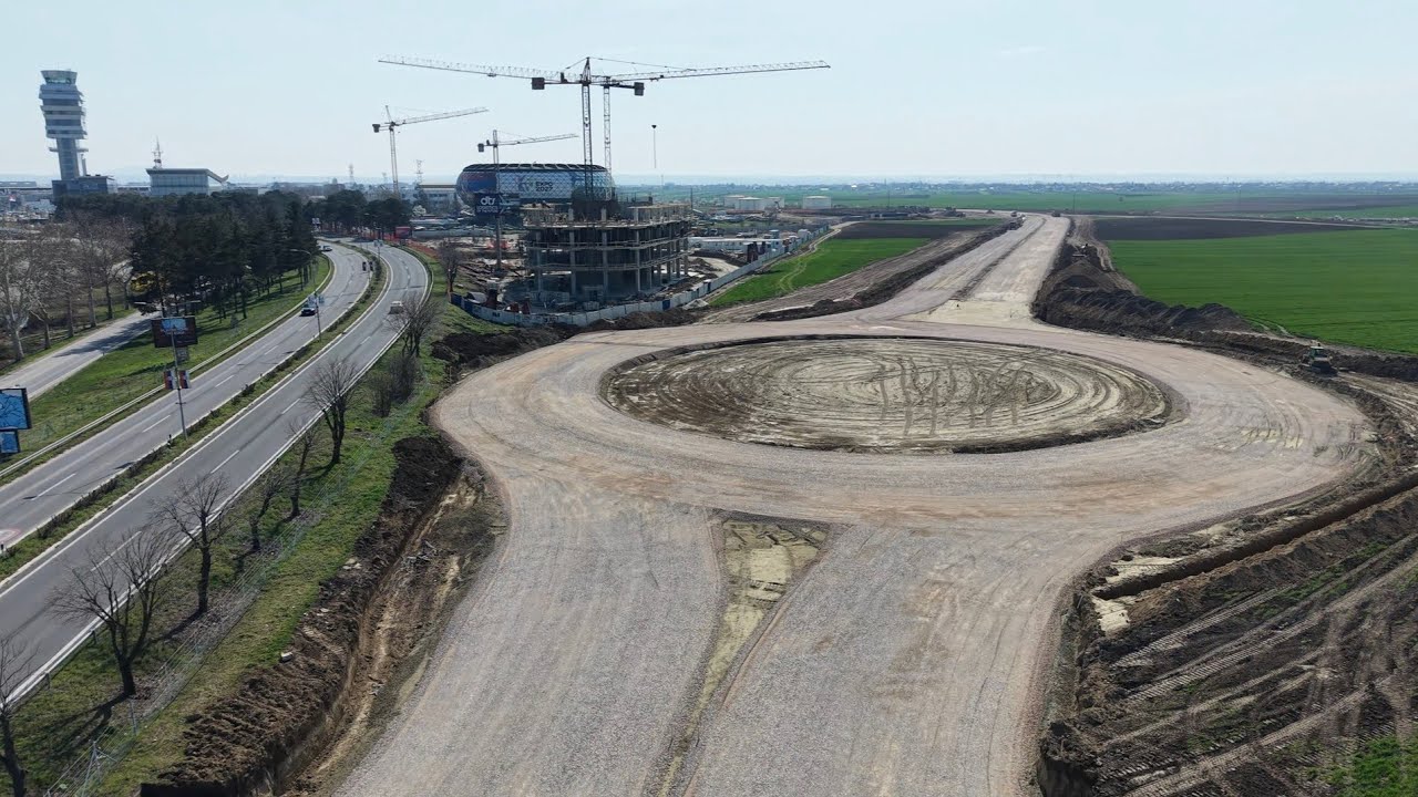 Gradilište na aerodromu Nikola Tesla - dron snimak