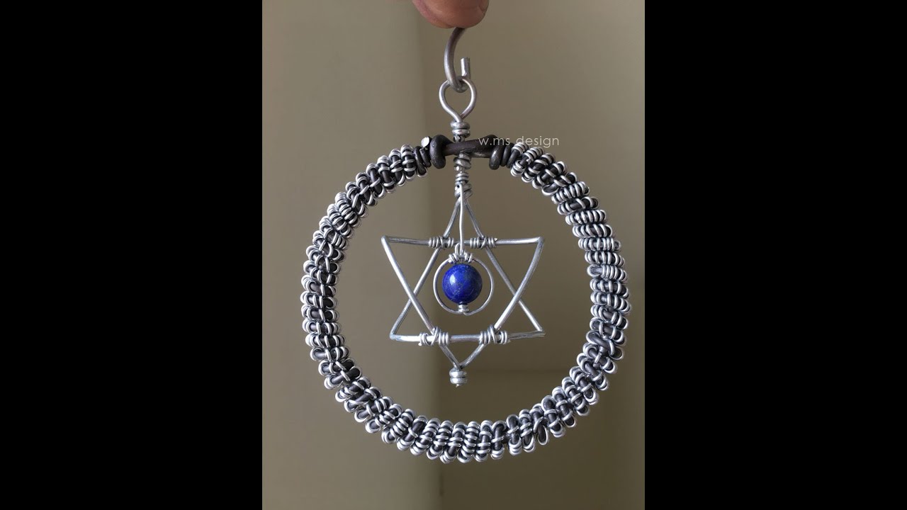 用鋁線折"大衛星"教學 弧形版 Handmade Aluminum Wire wrapped "Star of David" Tutorial