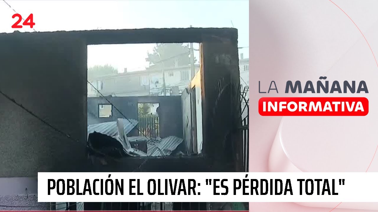 Población El Olivar completamente destruida: 
