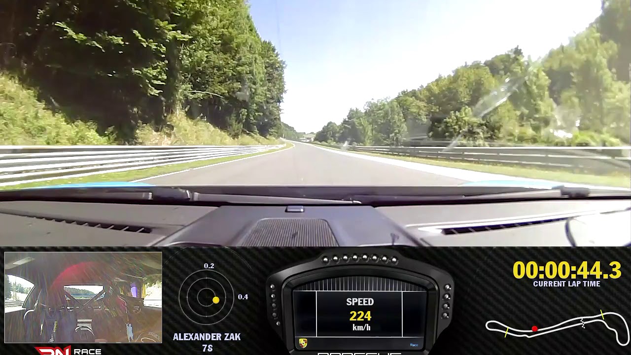 RN #1 Onboard video Salzburgring, PORSCHE GT3, 01:32.262