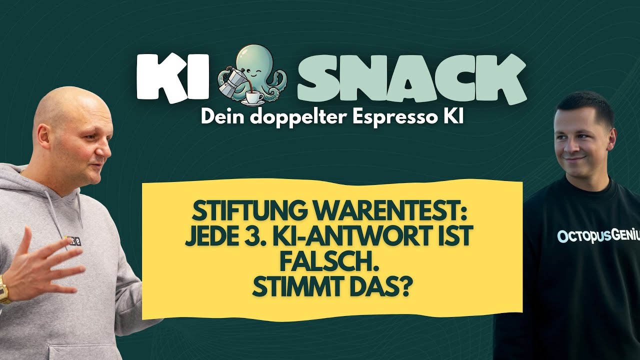 KI-Snack #23 - Stiftung Warentest: Jede 3. KI-Antwort ist falsch. Stimmt das?