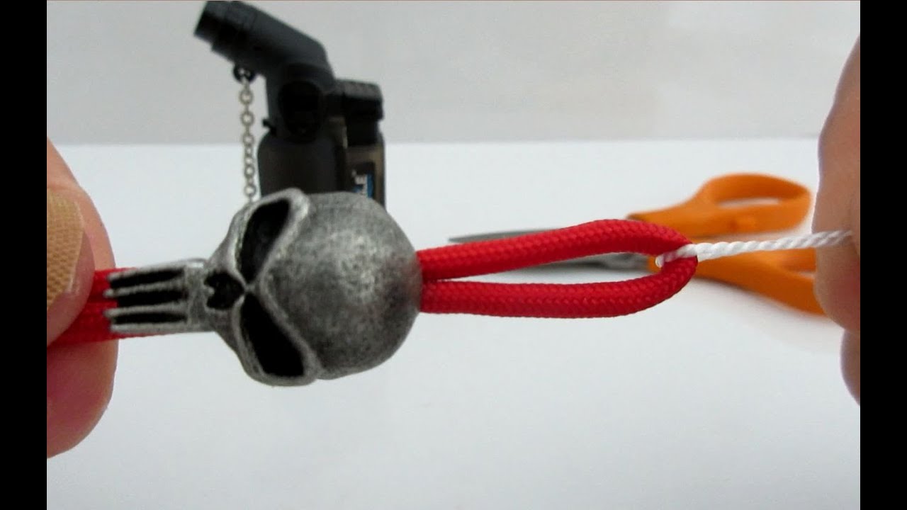 How to thread paracord or leather cord through a lanyard bead By Jig Pro Shop