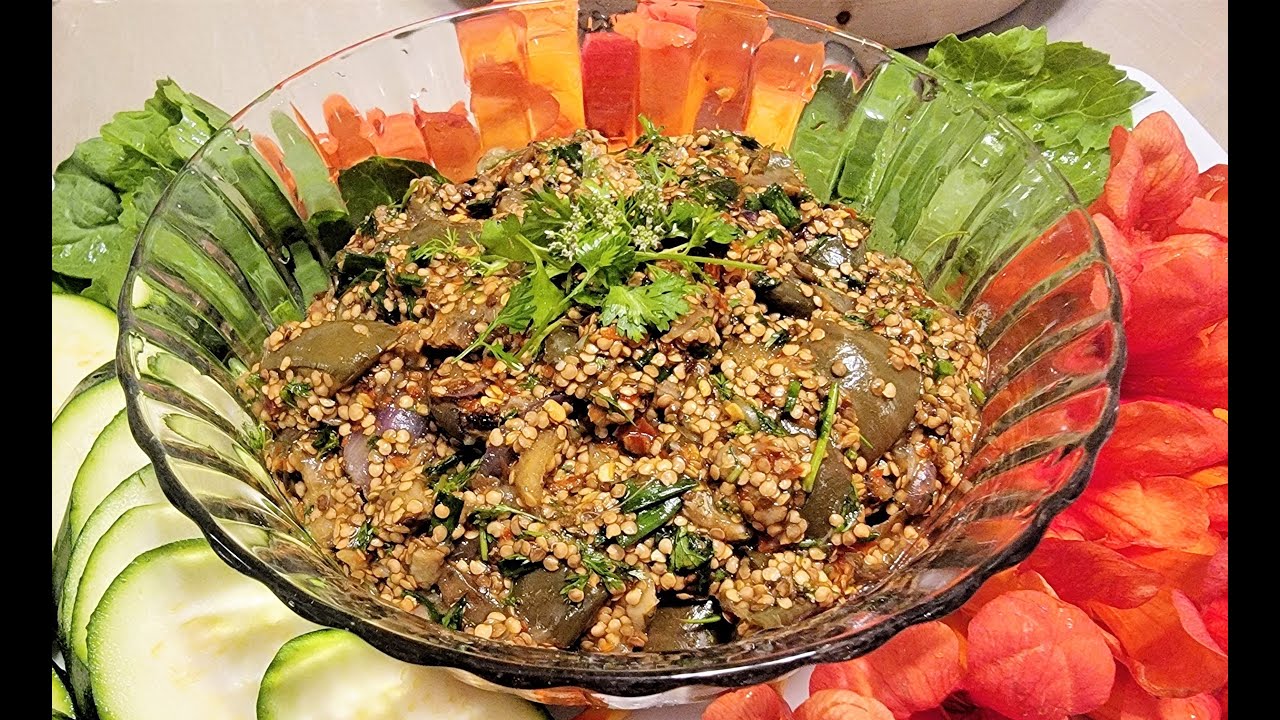 Spicy Laotian Eggplant Dip | How to make Jeow Mak Keua