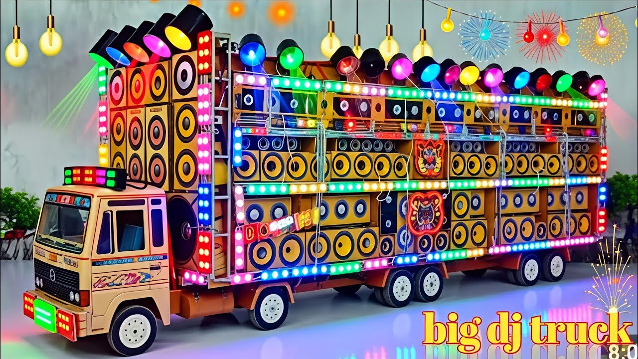 How to make mini Dj truck with cardboard | mini dj setup | dj wala gadi kaise banaye | dj truck | dj