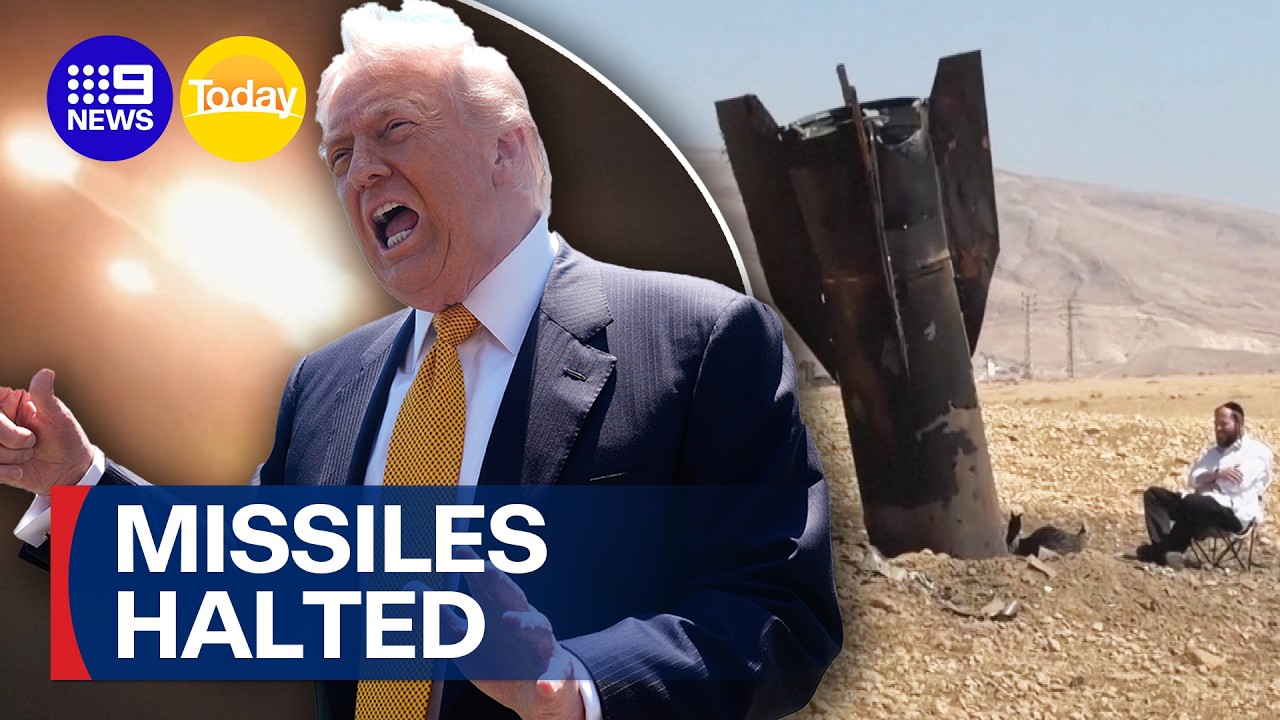 Iran-Israel ceasefire: Trump demands immediate end to Middle East conflict | 9 News Australia