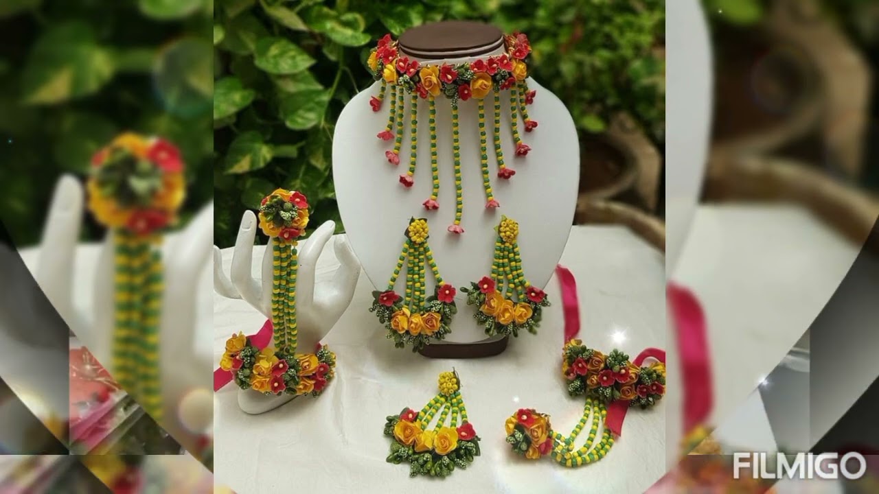 artificial flower jewellery set