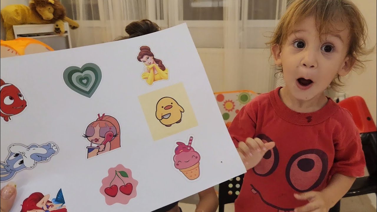 Eylül ve Poyraz Tufanın Seçtiği Resimlerle Magnet Tasarladı Buzdolabına Yapıştırdı | fun kids video