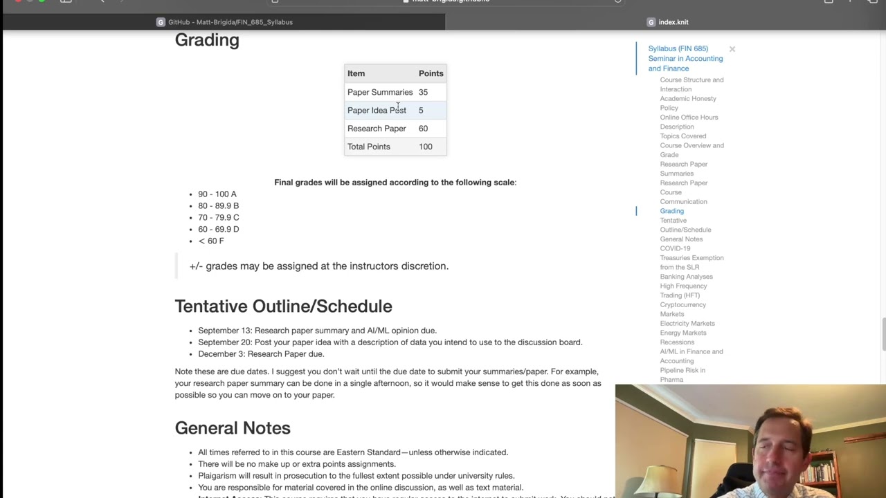 FIN 685 Welcome and Syllabus Overview