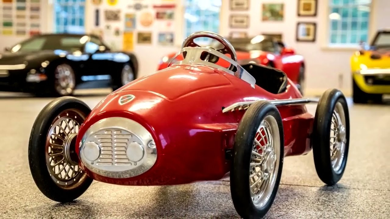 12in Tire Classic: American Retro Red Racer Pedal Car 🛞❤️