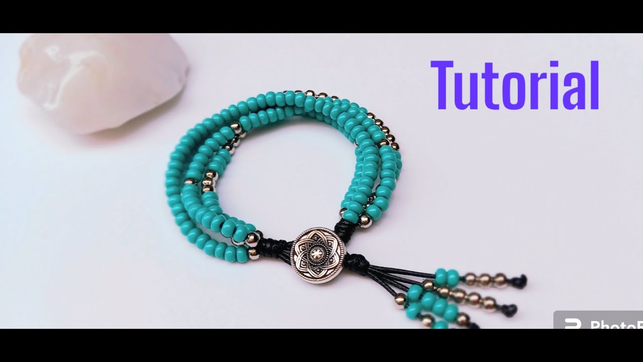 Tutorial Bracelete com miçangas