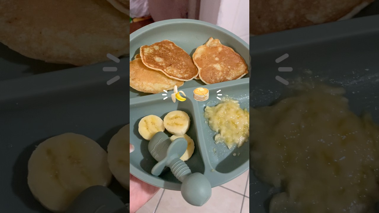 Panquecas de banana r&aacute;pida e f&aacute;cil de todos os dias aqui em casa 🏡🍌🥞 #maternidade #fy #donadecasa