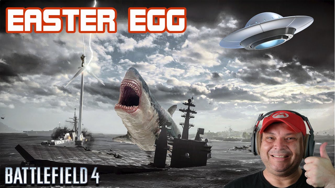EASTER EGG PARA  DESBLOQUEAR A CAMUFLAGEM PRETA DA DICE NO BF4 - DISCO VOADOR E MEGALODON!!