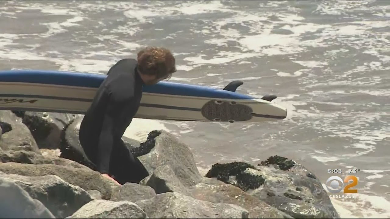 Surfers Flock To LA County Beaches As They Reopen For Active Use