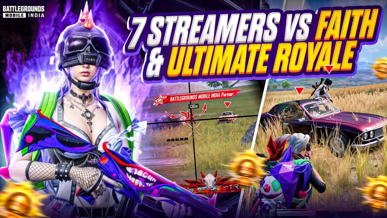 🔱 7* Streamers Vs Faith PlayzZz ❗️Intense Ultimate Royale Fights BGMI/PUBG MOBILE