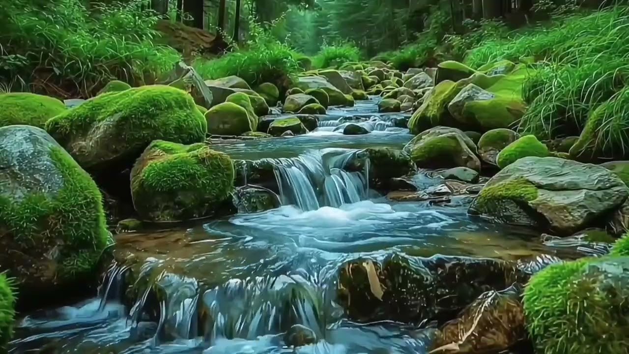 Peaceful River Sounds, Forest Ambience and Birdsong, Nature Sounds, ASMR