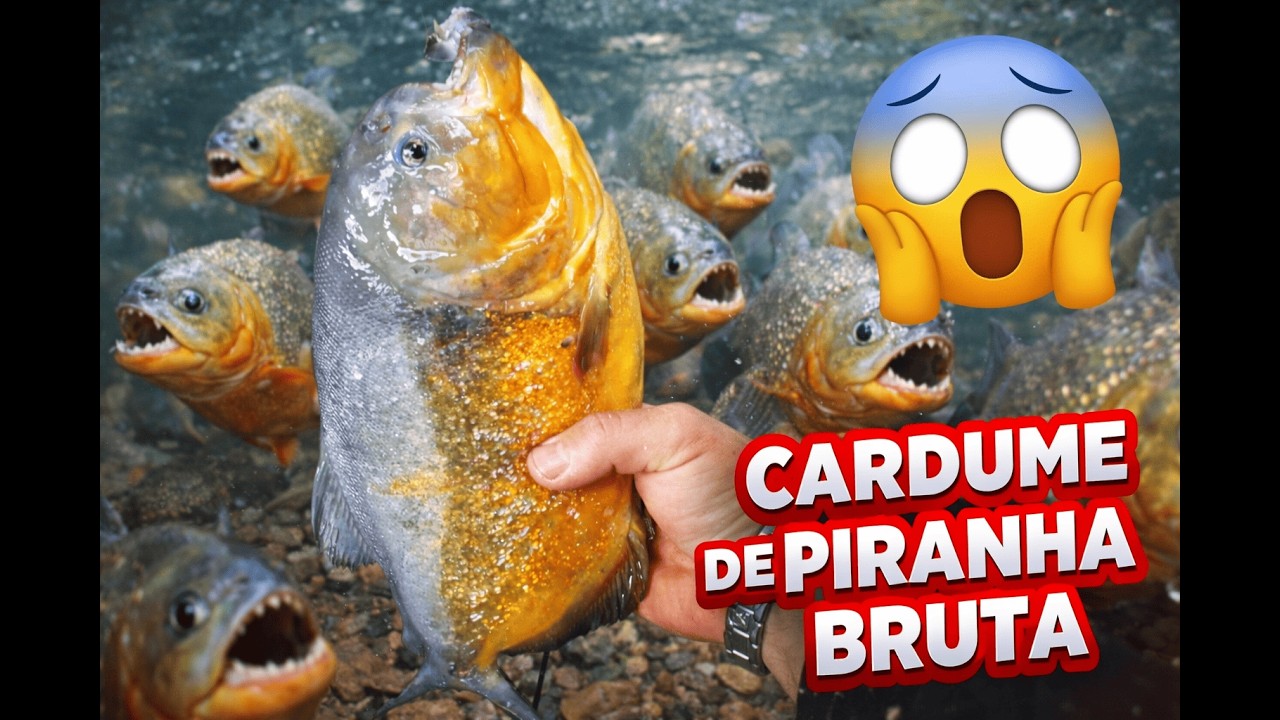 PESCARIA DAS PIRANHAS GIGANTES DO RIO. SAIU PEIXE BRUTO NA PONTA DA LINHA.#pescaria #pesca