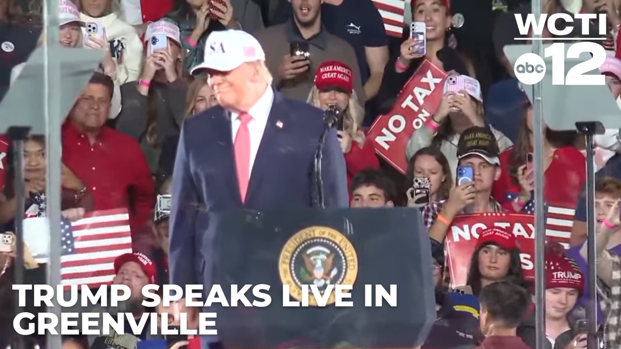 LIVE: President Trump speaks at campaign rally in Greenville, North Carolina