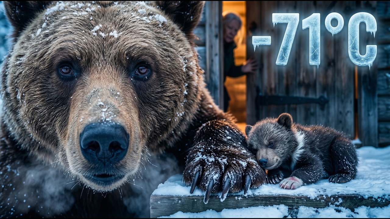🐻 Desperate Mother Bear Brings Sick Cub to 68 Year Old Woman's Cabin in -71°C Siberia