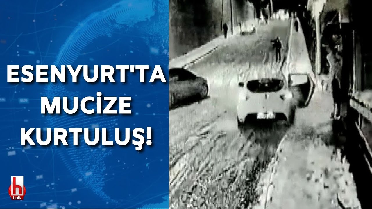 Esenyurt'ta yaşanan mucize kurtuluş güvenlik kamerasında!